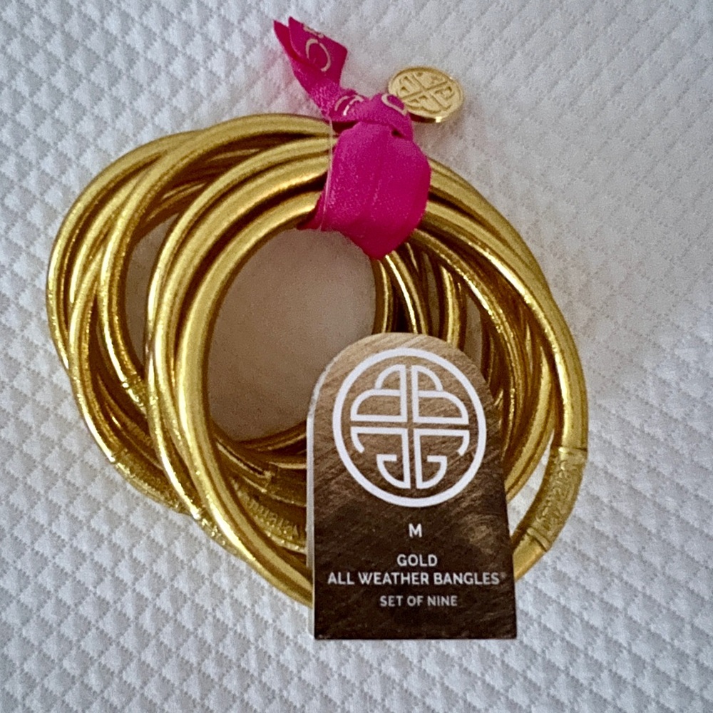 BUDHAGIRL Gold All Weather Bangles Set